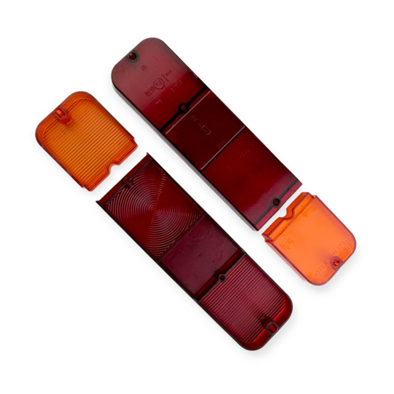 Стекло Москвич 2140 заднего (красное+желтое) (к-кт 2 шт) фонаря Мукачево - изображение 1