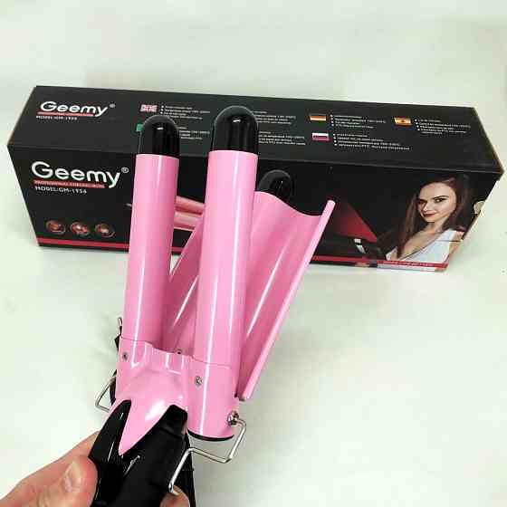 Багатофункціональні плойки для волосся GEMEI GM-1956-25 тройная Щипці для волосся об'ємної зачіски TD-18 Львів