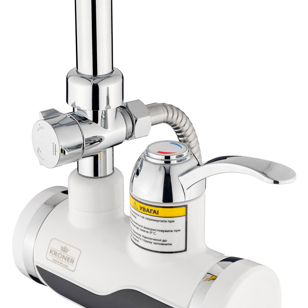 Проточний водонагрівач Kroner KRM Volt - CW191MDS з дисплеєм Київ - фото 3