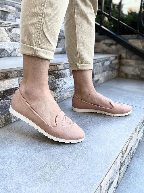 ERICO Балетки жіночі ERICO 9011 пудра (весна-осінь, еко-замша) (1289) 37р.39р.40р. Коломия - фото 9