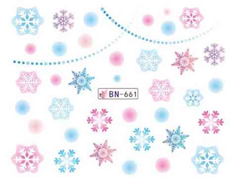 Новогодние наклейки на ногти BN-661 Киев