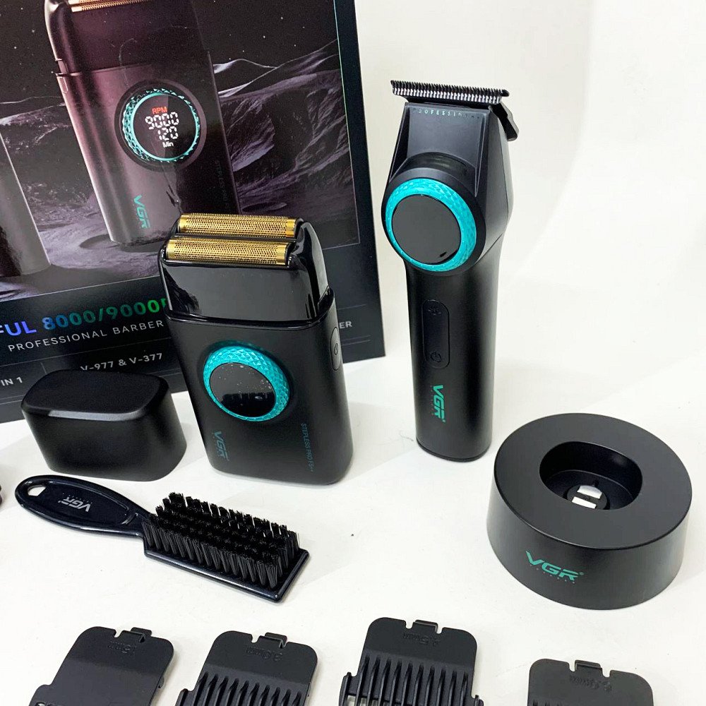 Машинка для стрижки волос и бритья VGR 2 в 1 V-977 V-377, Машинка для стрижки с мощным аккумулятором LZ-57 Львов - изображение 7