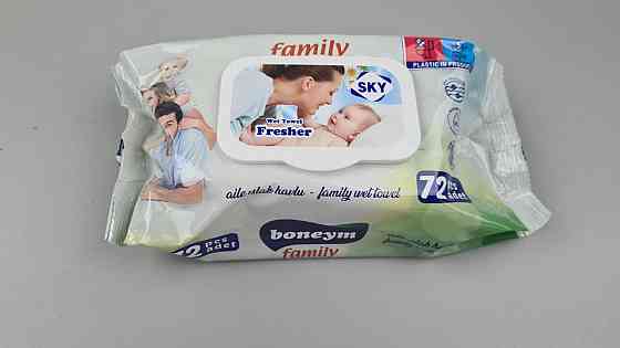 Влажная салфетка  72 шт с клапаном 