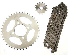 Зірки трансмісії (пара) мопед Дельта 420-14T + 420-41T (+ланцюг 98L) Мукачево - фото 1