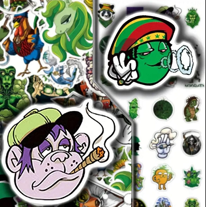 Набор виниловых стикеров 50 шт – графические наклейки для декора Киев - изображение 4