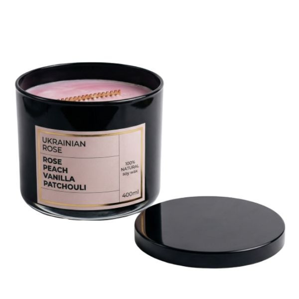 Свеча ароматизированная большая Ukrainian Rose 400 мл Киев - изображение 1
