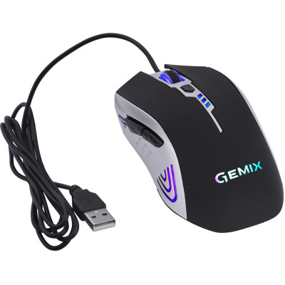 Мишка Gemix W100 USB Black/Gray + ігрова поверхня (W100Combo) Вінниця - фото 6