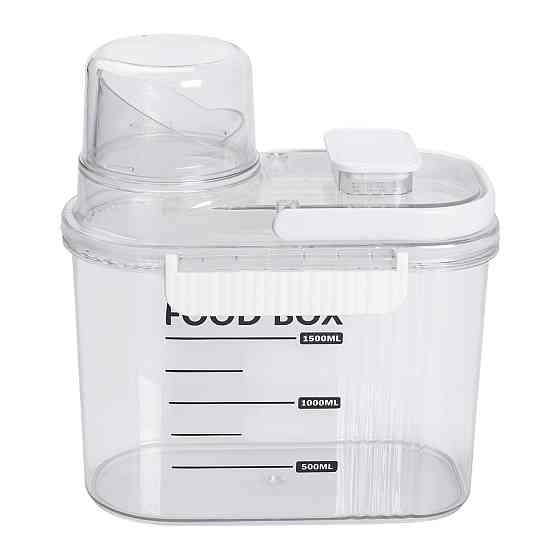 Yiwu Контейнер для зберігання сипучих продуктів 20х11х22 см з дозатором і мірною шкалою ємність Коломия