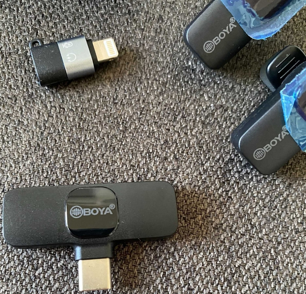 Безпровідний петличний мікрофон Boya BY-MW3 2 шт. з Type-C і Lightning. Київ - фото 1