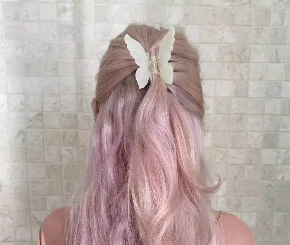 Заколка-крабік метелик Жовтий Смела - изображение 3