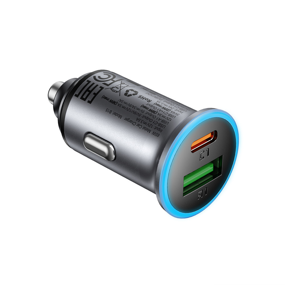Автомобільний зарядний пристрій ACEFAST B15 65W (USB-A+USB-C) dual port metal car charger Одеса - фото 3