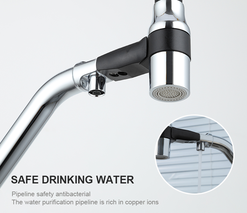 Кухонний змішувач KOER KB-72006-01 із силіконовим виливом та виходом для питної води (KR3379) Чернівці - фото 3