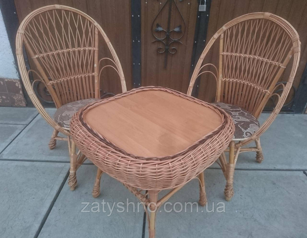 Меблі з лози з м'якими сидінками Київ - фото 7
