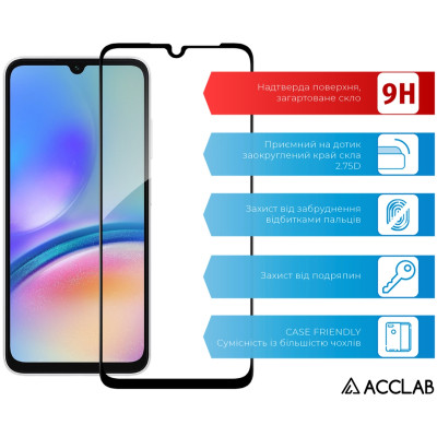 Скло захисне ACCLAB Full Glue Samsung A05S Black (1283126581908) Вінниця - фото 3