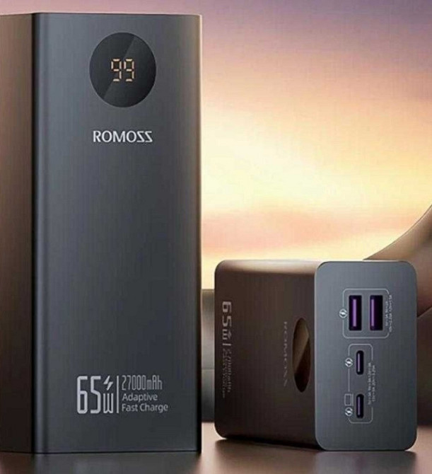 Надшвидкий павербанк Romoss PEA27S QC4.0+PD3.0 65 W 27000 mAh Київ - фото 1