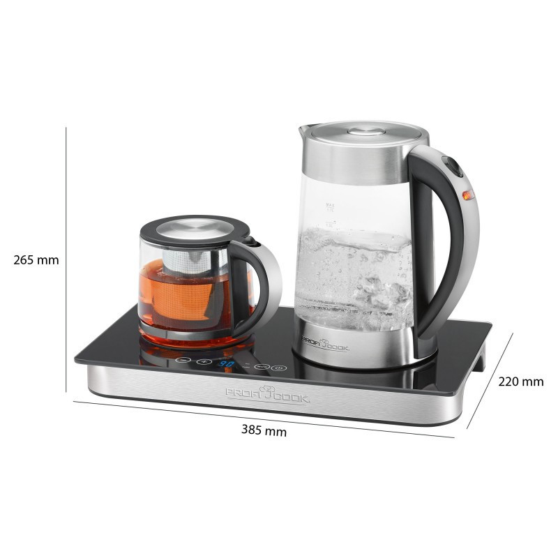 Электрический чайник с заварником сенсорный 1.7 та 0.8 литров Profi Cook PC-TKS (1056) Нововолынск - изображение 9