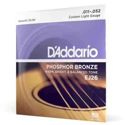 Струны для гитары D'Addario Phosphor Bronze Custom Light (11-52) (EJ26) Винница