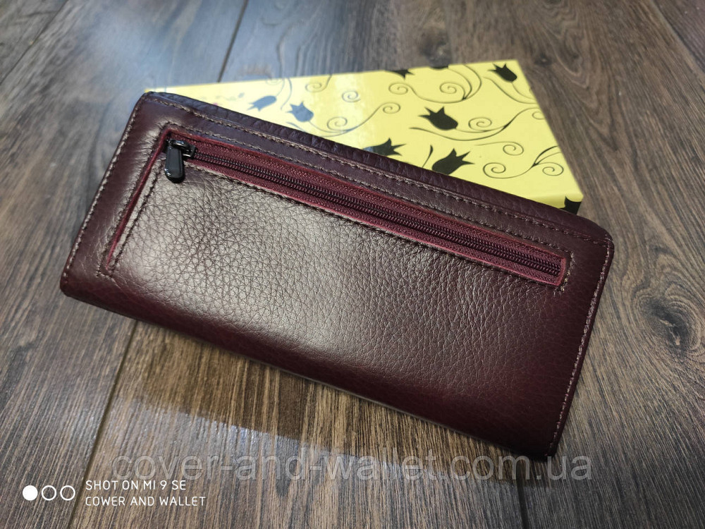 Класичний бордовий жіночий гаманець із натуральної шкіри Tailian 826 Київ - фото 9