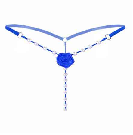 Трусы с жемчугом, синий - размер универсальный (на резинке), 15% нейлон, 85% полиэстер Киев