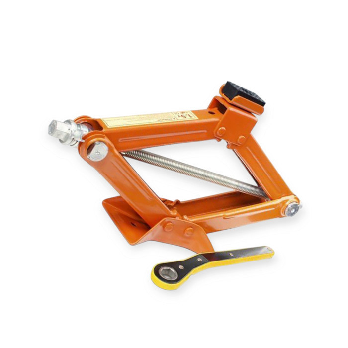 Домкрат ромбовий 1 т, 100-350 мм, гумова опора, тріскачка Мукачево - фото 1