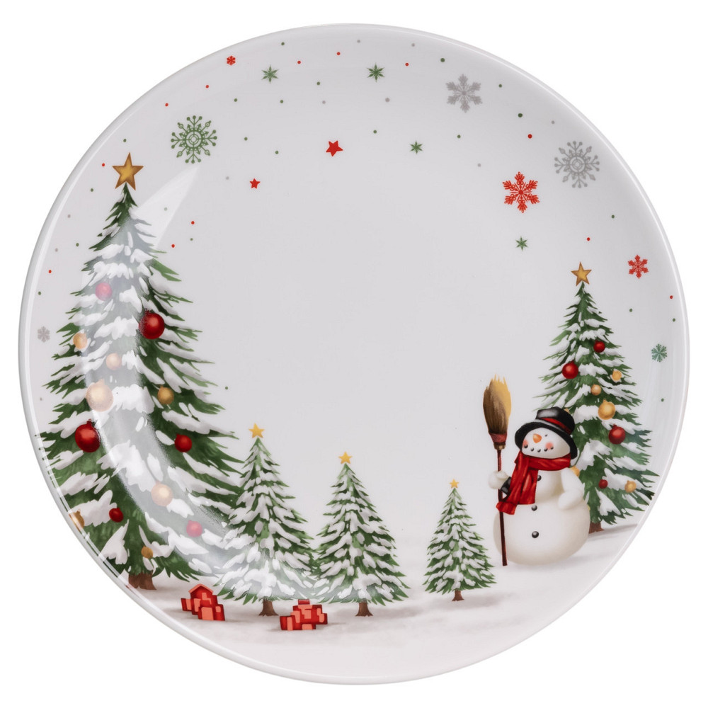 Столовый набор посуды тарелок 24 предмета на 6 персон Christmas Tree фарфоровый SG-24 Киев - изображение 6