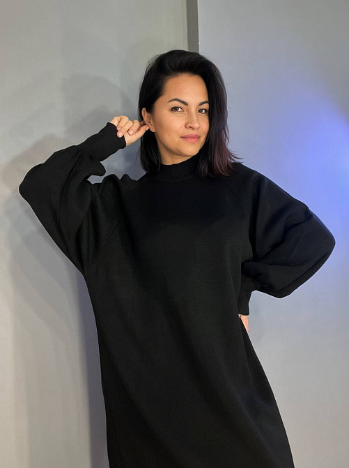 Платье женское My fashion 2024119 свитер пышный рукав реглан длинное без пояса one size черное, черный, one size Киев - изображение 10