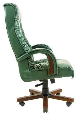 Офисное Кресло Руководителя Richman Onyx Madras Green India Wood М1 Tilt Зеленый Киев