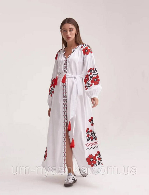 Жіноча вишита сукня на натуральному полотні Паризький букет Кривий Ріг - фото 4