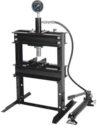 Пресс настольный гидравлический с манометром и выносным насосом 12т (раб. высота: 0-340мм, раб. ширина: 400мм, Одесса