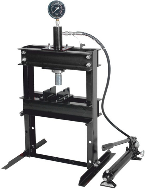 Пресс настольный гидравлический с манометром и выносным насосом 12т (раб. высота: 0-340мм, раб. ширина: 400мм, Одесса - изображение 1