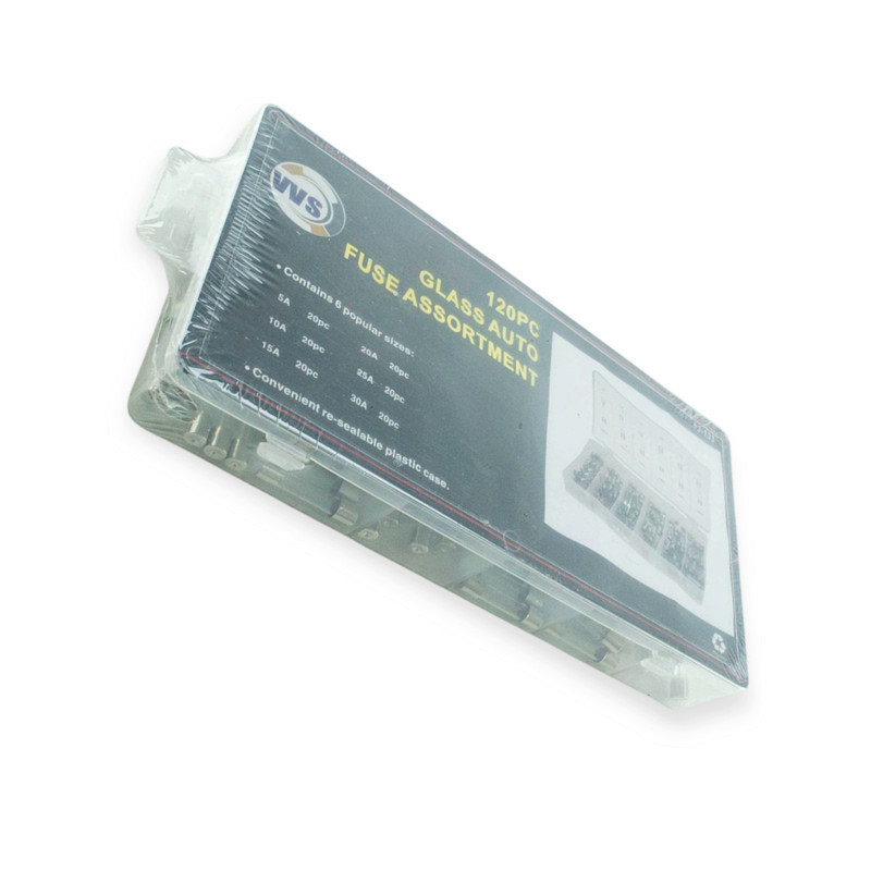 Захистить. скляний набір 120 шт, d-6х30мм, 5, 10, 15, 20, 25, 30А VVS Мукачево - фото 1