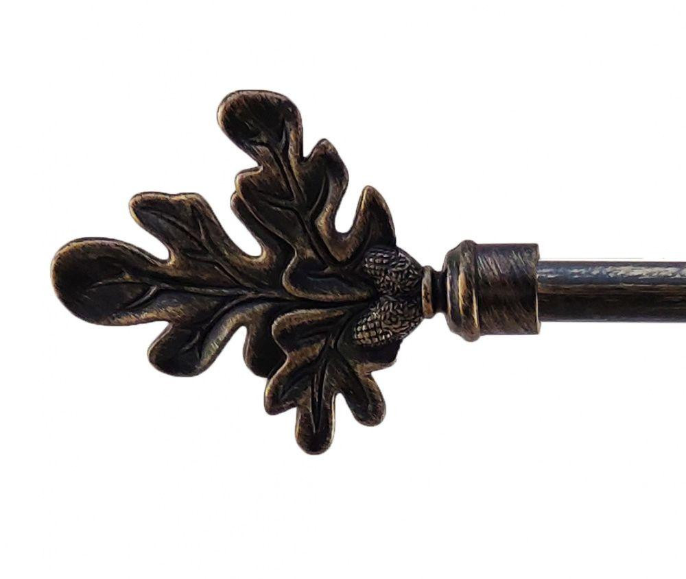 Закінчення для карнизу Orvit ЛИСТОК ДУБА 16 мм ЧОРНЕ ЗОЛОТО Львів - фото 1