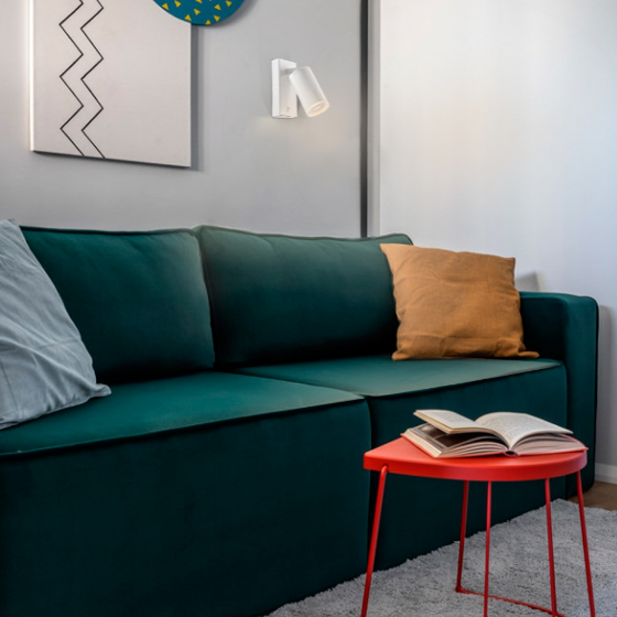 LED Світильник настінний під лампу GU10 з кнопкою білий VL-SPF05E-W Videx Житомир