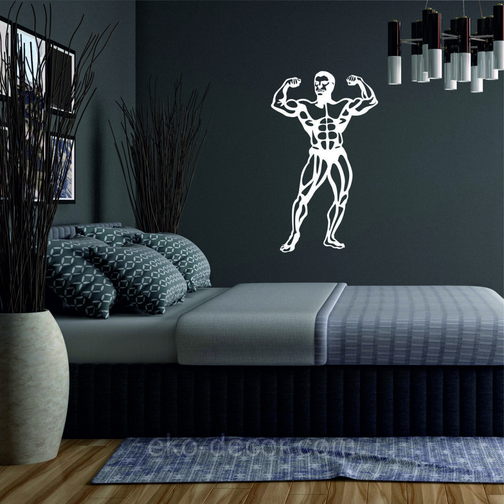 Декоративное настенное Панно «Бодибилдер», Декор на стену 50*29 см, Белый Киев - изображение 3