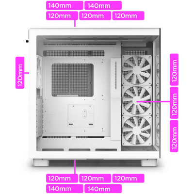 Корпус NZXT H9 Flow Edition White (CM-H91FW-01) Вінниця - фото 8