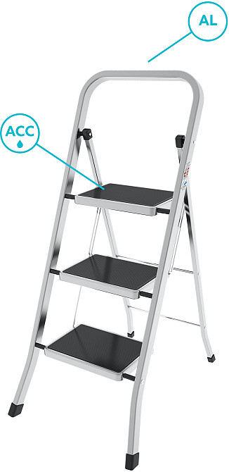 Лестница Colombo Factotum Alu 3 ступени (G110AT3W) Киев - изображение 4