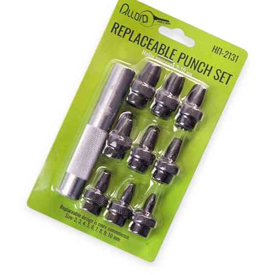 Набір просічок для вирубування прокладок 9 шт, 2-10 мм (блістер) Мукачево