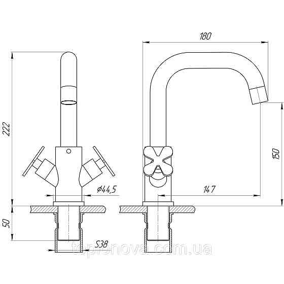 Смеситель для умывальника Globus Lux DUKAT-8 SD8-101S Черновцы