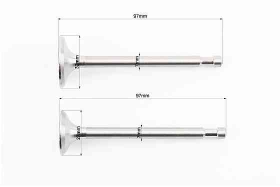 Клапан впускний (h-97; D-32; d-7), випускний (h-97; D-27; d-7) к-кт 14шт у зборі R175A/R180NM Київ