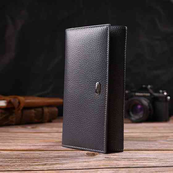 Вместительный кошелек для женщин из натуральной кожи Серый (CANPELLINI) Киев