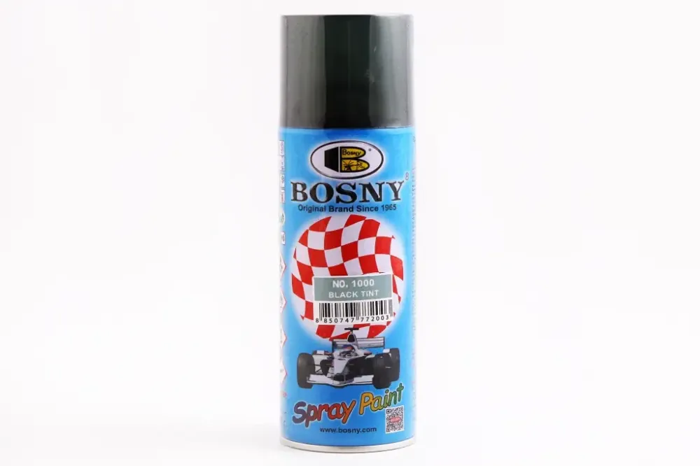 Фарба аерозольна лак тоніровковий Bosny 400мл 1000 чорний Вінниця - фото 1