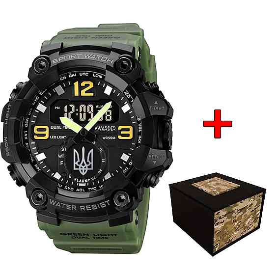 Awarder 003 Тризуб срібло Army Green-Black Київ