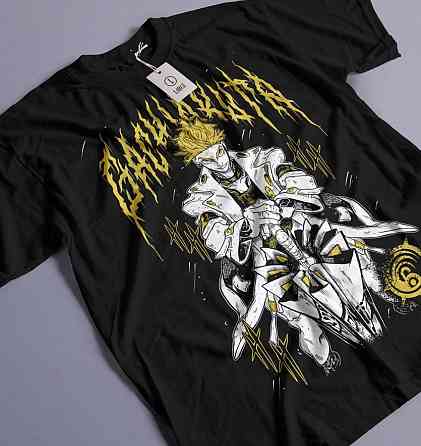 Футболка для хлопчика з аніме принтом Гакхіакута Томе Джапанесе Танкобон оверсайз (зріст від 165 до 180) Чорний AnimeJ0864m Дніпро