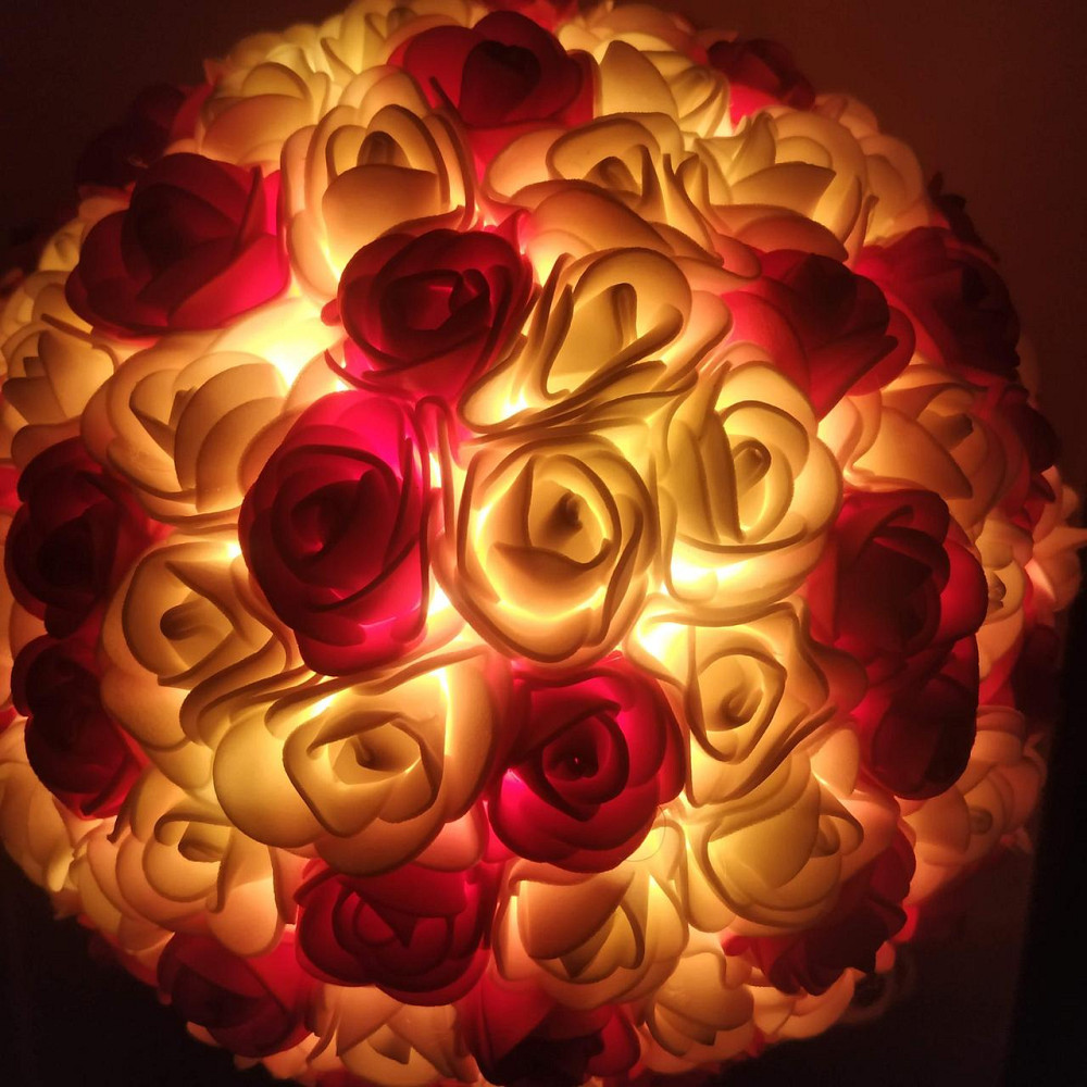 Світильник-нічник "Букет червоно-білих троянд" Дніпро - фото 9