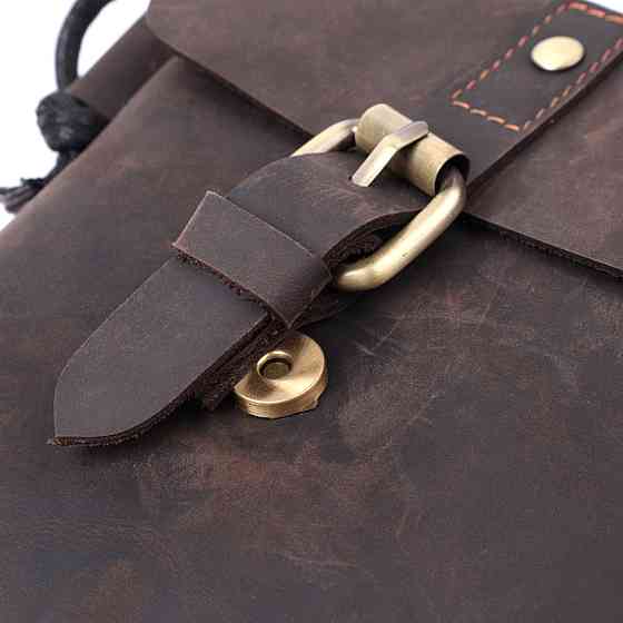 Винтажная сумка через плечо из натуральной кожи Vintage sale_15084 Коричневый Киев