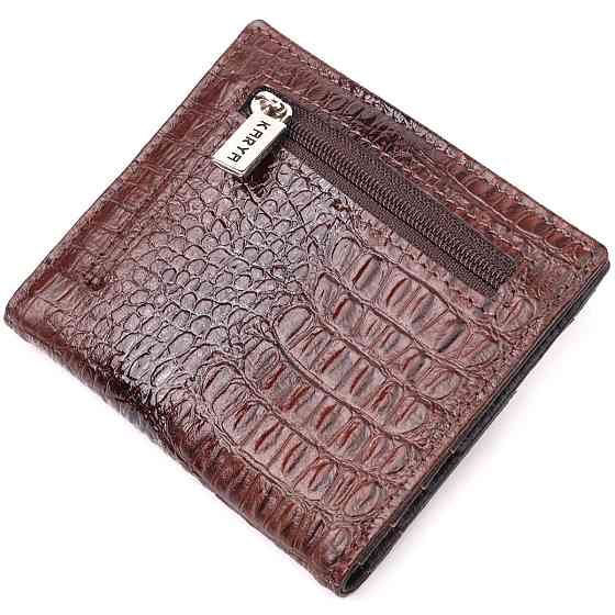 Красивая визитница из натуральной фактурной кожи KARYA 20994 Коричневый Киев