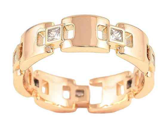 Каблочка Позолота 18K «Браслетные звена с цирконом» (257292) р.16-17 ТМ XUPING Киев