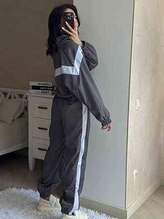 Женский плащевой костюм двойка: кофта и штаны в спортивном стиле плащевка эмми 46/48, Графит Одесса