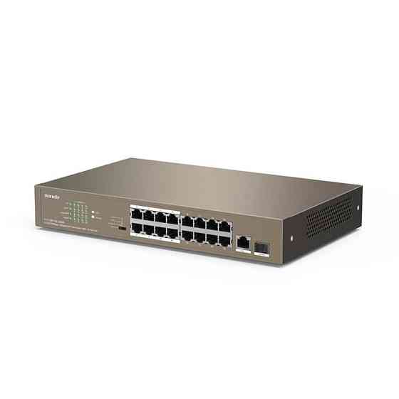 Коммутатор TENDA TEF1118P-16-150W (16xFE PoE, 1xGE/SFP, 135Вт max) Харків