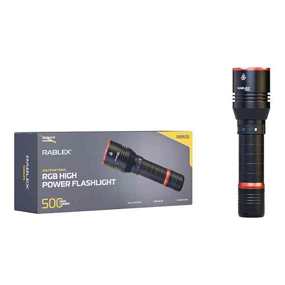 Ручний ліхтар Rablex RB925, 1*WRGB LED, Білий + Червоний + Синій + Зелений, ЗП Type-C, Дніпро